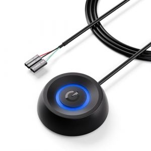 Okaywork PC Interrupteur d'alimentation 1.8m LED rallonge black,bouton power pc Ordinateur Carte Mère Bouton de Commutation Rallonge,PC interrupteur d'alimentation ordinateur de bureau rallonge (good_thing, neuf)