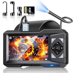 Cam&eacute;ra endoscopique avec lumi&egrave;re, cam&eacute;ra endoscopique de 4,3 ", cam&eacute;ra tubulaire HD 1080p avec sonde &eacute;tanche IP67 de 5 mm, cam&eacute;ra d'inspection, avec c&acirc;ble semi-rigide de 5 m, cam&eacute;ra de canal pour (HAYVE, neuf)