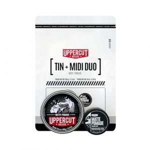 Uppercut Deluxe Bo&icirc;te de Matte Pomade et Duo Midi, Produit de Coiffage pour Hommes avec Tenue Moyenne, Pomade Matte &agrave; Base d&rsquo;Eau Sans Brillance, Rin&ccedil;age Facile, Sans R&eacute;sidu, 1 x 100g, 1 x 30g (Solretail LTD, neuf)