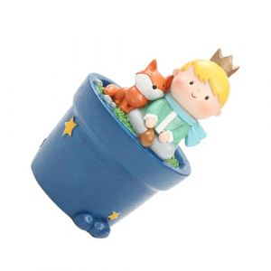 G&eacute;n&eacute;rique Pot De Fleurs R&eacute;sine Petit Prince pour Plantes Succulentes, D&eacute;coration Bureau Et Maison, Motif Ciel &Eacute;toil&eacute;, Compact Et Solide, Ornement Mural Original (CLACKUI, neuf)