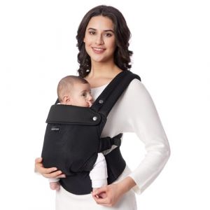Momcozy Porte-b&eacute;b&eacute; - L&eacute;g&egrave;re et respirante, porte-b&eacute;b&eacute; en maille, porte-b&eacute;b&eacute; ergonomique pour 3-24 mois, avec design X-dos et support lombaire am&eacute;lior&eacute;, pour un confort tout au long de l&rsquo;ann&eacute;e, Air (Smartlin, neuf)