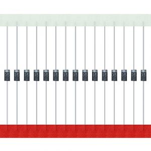 AUKENIEN 200 Pièces 1N4005 Diode Redresseur 1A 600V DO-41 4005 Axiales Diodes Redressement 1 Ampère 600 Volt IN4005 (AUKENIEN Official EU, neuf)
