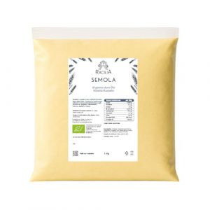 Farine de Semoule de Blé Dur Biologique Russello - 100% Blé Ancien Sicilien et Biologique - Riche en Fibres et Protéines - 1kg (Racilia, neuf)