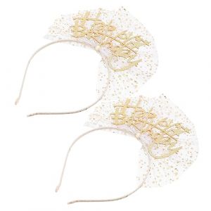 BELLIFFY 2pièces Bandeaux De Fête Anniversaire Décoratifs Pour Photo Accessoires Amusants Et Pratiques (Hunation, neuf)