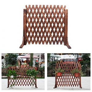 FWTXZTER Clôture en Bois Extensible, Barrière en Treillis en Bois Autoportante, Haie Mobile et Pliable, Protection de la Sécurité des Animaux et des Propriétaires de Jardin (grandadoe, neuf)