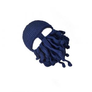 Yardenfun Bonnet Tricot&eacute; Unisexe Amusant Pieuvre Extensible Chaude Et &Eacute;paisse Pour Hiver D&eacute;coration Originale Pour F&ecirc;tes Et Cosplay Cadeau Cr&eacute;atif Adulte Bleu Marine (Wope, neuf)