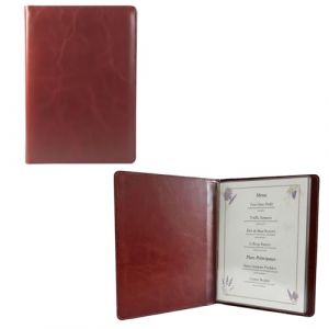 Porte-menu et dossier de pr&eacute;sentation en similicuir PU &ndash; Format A4/A5 &ndash; 4 pages, 12 vues &ndash; Pochettes PVC transparentes &ndash; Id&eacute;al pour restaurants, h&ocirc;tels, mariages et bureaux (GreenIsle, neuf)