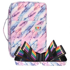 BOMKEE Trousse &agrave; Crayons Grande Capacit&eacute;, 304 Fentes Sac &agrave; Crayons de Dessin Grande Capacit&eacute; Pochette &agrave; Crayons de Couleur Organisateur Multicouche pour &eacute;tudiant Artiste, Enfants et Adultes (BMK UKSTORE, neuf)