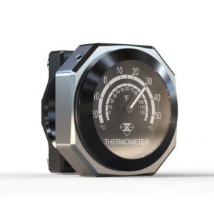 Jauge de thermom&egrave;tre de guidon de moto, Baceyong jauge de temp&eacute;rature en alliage lumineux &eacute;tanche, Compatible avec Yamaha Kawasaki Suzuki Honda, pointeur fluorescent visible la nuit thermom&egrave;tre (Baceyong, neuf)