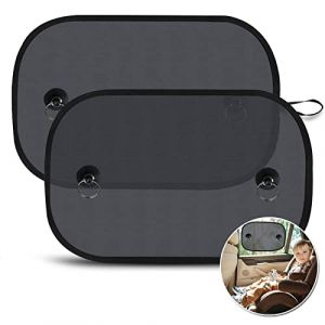 LEWONPO Pare Soleil Voiture B&eacute;b&eacute;, Pare-Soleil Fen&ecirc;tre de Voiture pour Enfant, Filet De Protection Solaire pour Voiture, Protection UV/Chaleur, Sac de Rangement fourni, 50 x 30cm (2 pi&egrave;ces) (SUNYUU, neuf)