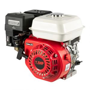 7,5 CV Moteur Thermique 4 Temps Moteur à Essence Moteur Karting - Tondeuse à Gazon - Fraise à Neige - Refroidissement à air (CCREAMT12, neuf)