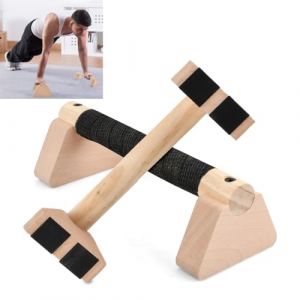 2 Pcs Barre Parallele, 25cm Parallettes Avec Base Antidérapante, Barre Dips Tractions, Haltere Musculation, Poutre Gymnastique pour Push Up Calisthenics Yoga, Poignée Épaisse, Capacité Charge 300kg (Laukra special SIA, neuf)