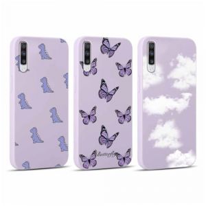 Yoedge 3 Pi&egrave;ces Coque pour Samsung Galaxy A50/A30S/A50s 6,4", Ultra Fine Souple Silicone TPU avec Aesthetic Motif Papillon Design &Eacute;tui pour Femmes, Antichoc Anti-Rayures Bumper Protection Housse Case (Lei Xiao, neuf)