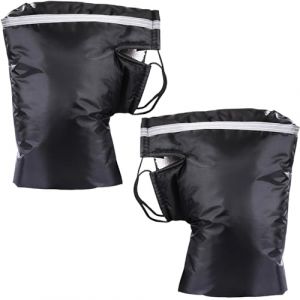 LINSOCLE Manchons de Guidon pour V&eacute;lo et Scooter Chauds, Imperm&eacute;ables et Coupe-Vent, Gant Moto Hiver Universelle avec Bandes R&eacute;fl&eacute;chissantes et Doublure Int&eacute;rieure en Peluche (Xinkongsky, neuf)