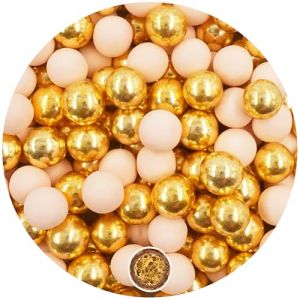 EinsSein 0,7kg Crispy chocolat Dragees mariage Mix grand abricot-or brillant - ca.1,8 cm perles - dragées baptême communion amandes feter et recevoir fêter de fete couleur pas cher aux bombe tag (Shopingeneur, neuf)