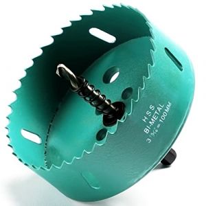 Scie Cloche Bi-m&eacute;tal 100 mm, M42 HSS Bim&eacute;tallique Scie Tr&egrave;pan avec Foret de Centrage pour Robuste Perceuse &agrave; Percer pour Fer, Aluminium, Bois, Cloison S&egrave;che, Tuyau, Panneau de Fibres de Bois/Vert (WEISHEN INC, neuf)