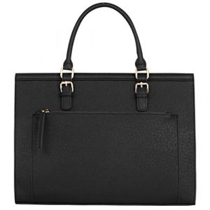 CRAZYCHIC - Sac à Main Cabas Fourre-Tout Zip Femme Grande Capacité - Lycéenne Etudiante Fille - Porte-Document Business Travail Scolaire Format A4 - Cartable Porté Epaule Bandoulière - Noir (Crazychic, neuf)