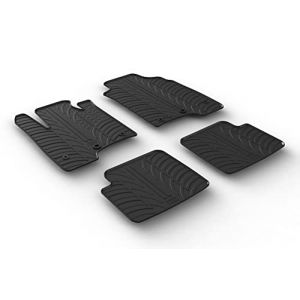 Aroba Tapis de sol design en caoutchouc GL0577 compatible avec Fiat Panda, &eacute;galement pour Cross, 4 x 4, Trekking &agrave; partir 02.2012 > Bord sur&eacute;lev&eacute; pi&egrave;ces Couleur Noir voiture sur mesure (Aroba GmbH, neuf)