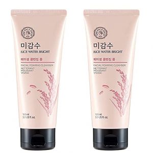 [THEFACESHOP] Nettoyant moussant pour le visage pour le nettoyage quotidien du visage, eau de riz, hydratant moussant nettoyant et éclaircissant pour tous les types de peau 150 ml (lot de 2) (HelloKBeauty, neuf)