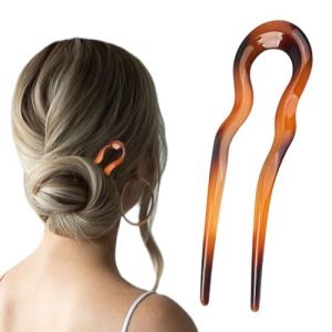 &Eacute;pingle &agrave; cheveux en forme de U avec m&egrave;che torsad&eacute;e fran&ccedil;aise, 2024, nouveaux accessoires de coiffage de cheveux en forme de U avec m&egrave;che torsad&eacute;e fran&ccedil;aise (orange) (baitianminggewg, neuf)