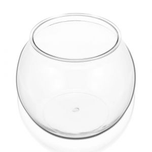 Mipcase Aquarium Rond Transparent en Pet Petit Aquarium De Bureau 8L Bocal &Agrave; Poissons R&eacute;sistant Aux Chocs pour D&eacute;coration De Maison Et Bureau 8.1X8.1X7 Pouces (andy wang, neuf)