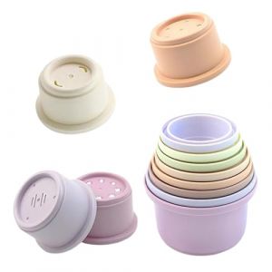 Générique Tasses Empilables de Lapin, Jouets Multicolores Empilables pour Lapin, Cubes Empilables Gobelet Empilables, Jouets de Lapins pour Cacher de La Nourriture, Jeux Gigognes pour Lapins (yuruoda, neuf)