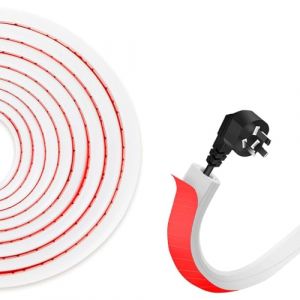 Goulotte Passe Cable, 3M Auto-adhésif Cache Cable TV Mural, Type D 14 mm x 10 mm Blanc Goulotte de câble, Cache Cable Sol Flexible, pour Système de Gestion des Cache Cable Bureau à Domicile (3 mètre) (Ledebouk Store, neuf)