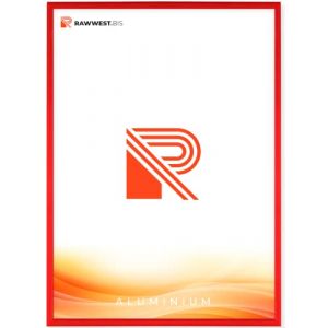 RAWWEST.BIS Cadre Photo 61x91,5 cm en Aluminium rouge cadre decoration murale pour Affiche Poster &OElig;uvre d'Art Photo Puzzle Verre Acrylique avec Filtre UV Fixation Verticale & Horizontale (RAWWEST.BIS, neuf)