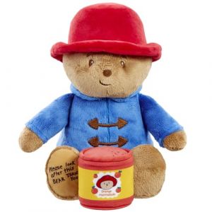 Rainbow Designs Ensemble câlins avec ours Paddington – Jouet en peluche câlin et veilleuse en pot de marmelade – Berceuse apaisante, lunes et étoiles changeant de couleur (VOYTO FR, neuf)