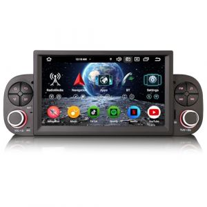 Erisin 7 Pouces 8-Core 4GO+64GO Android 14 Autoradio pour Fiat Panda 2013-2020 GPS Multim&eacute;dia St&eacute;r&eacute;o Dab+ &Eacute;cran Tactile sans Fil CarPlay Android Auto Bluetooth 5.0 WiFi 4G DSP TPMS OBD2 USB Canbus (ErisinofficialDVD, neuf)