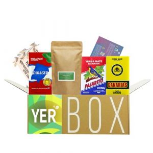 Yerbox Ensemble de Thé Yerba Mate : Taragui Traditionnel 250g + Pajarito Traditionnel 250g + Canarias Traditionnel 250g + Green Mate Despalada 200g (GoodTea, neuf)