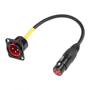 XMSJSIY Câble Pass-Through D-Type XLR Femelle à Mâle, Convertisseur 3 Broches Pour Microphone - 30cm/11.8inch 1PC (Mâle à Femelle) (ShenZhen YingTuYou Jia Ju, neuf)