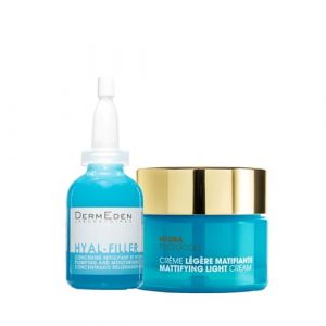 Laboratoires DermEden Duo Volume et Hydratation - Concentr&eacute; Repulpant et Hydratant Hyal-Filler et Cr&egrave;me Matifiante- Fabrication Fran&ccedil;aise (DERMEDEN, neuf)