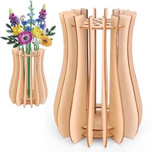 Kaempe Vase pour Fleur 10280 10313, Poteau en Bois pour Bouquet de Fleurs, Tournesol, Flowers, Rose, Orchidee, Botanicals, Tulipes (Style 3) (ZINIMAOYI, neuf)