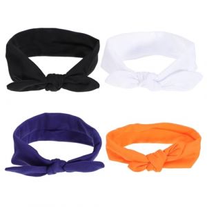 DEARMAMY Lot De 4 Bandeaux Élastiques Pour Cheveux Nœuds Pour Le Bain Le Spa Le Visage Le Spa (Liiane, neuf)