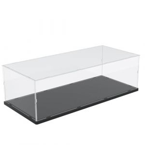 DuvinDD Vitrine en acrylique pour Lego Technic Ferrari McLaren Mercedes Red Bull F1-70x30x20cm-Bo&icirc;te anti-poussi&egrave;re transparente avec socle noir-Vitrine sur mesure pour la s&eacute;rie Lego Technic Formule 1 (Duvinin, neuf)