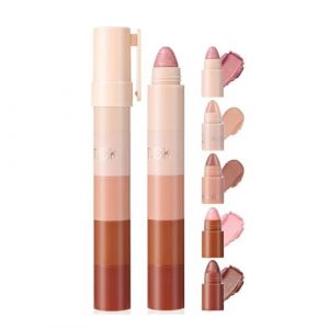 Fards à Paupières - Cinq en Un Ombre à Yeux Compact Glitter, Cinq Couleurs Crème Douce Brillante Stylo d'Ombre à Yeux, Stylo d'Ombre à Yeuxs en Métal Brillant, Imperméable et Durable (#A, 4g) (Mayo Special Selection, neuf)