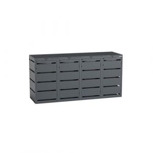 BIO Stefan® Dagobert Box pour poubelles Set de 4 pièces 120L | Acier galvanisé | Habillage Robuste pour poubelles | Box à déchets, abri à déchets | utilisable comme boîte à Paquets (Bizibits sales GmbH, neuf)