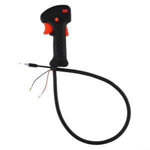 Poignée de débroussailleuse avec câble de déclenchement d'accélérateur 80 cm pour débroussailleuse 26cc 32cc 33cc 43cc 52cc Compatible avec plusieurs marques Orange (dedicatestore, neuf)
