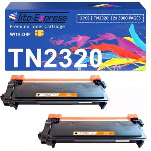 TN2320 TN-2320 compatible avec les toners Brother MFC-L2700DW MFC-L2700DN MFC-L2720DW MFC-L2740DW HL-L2340DW HL-L2300D HL-L2360DN DCP-L2520DW DCP-L2500D DCP-L2540DN TN-23320 10 TN2. 310 Noir Lot de 2 (Tito Express, neuf)
