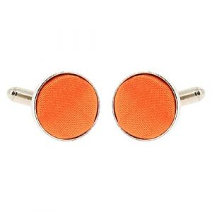 Boutons de Manchette Orange pour Homme - Accessoire Poignet Chemise et Veste de Costume - Mariage, Cérémonie (cravateSlim FR, neuf)