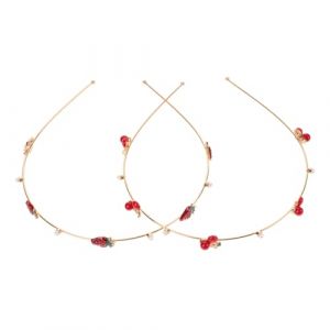 VINTORKY 2pièces Bandeaux Fruits Accessoires Cheveux Cerise Et Fraise Élégants Et Adorables Pour Fêtes Et Cosplay (Wesidun, neuf)