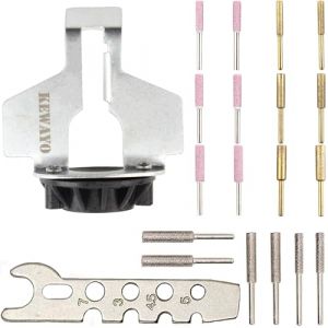 Kit d'affûtage de tronçonneuse 20 pièces - Limes diamantées - Guide d'angle pour perceuse, tronçonneuse, Lame et Tondeuse à Gazon (KEWAYO DIRECT, neuf)