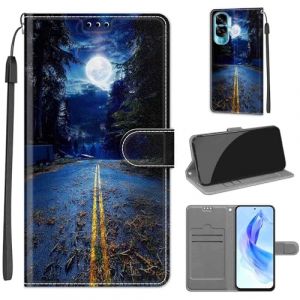 KENHONER Coque pour Honor 90 Lite 5G / Honor X50i 5G, Housse Etui Portefeuille Cuir Multifonction, Fermeture Magn&eacute;tique &agrave; Clapet Anti-Choc Compatible avec Coque Honor 90 Lite Book - Lune (KENHONER, neuf)