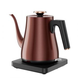 Bouilloire &Eacute;lectrique Col de Cygne 1.0L, 1000W &Eacute;bullition Rapide 4 Minutes, Bouilloire &agrave; Th&eacute; Acier Inoxydable, Caf&eacute; Pour Over pour Bureau/Voyage/Cuisine, Arr&ecirc;t Automatique, Cuivre Vintage, Sans BPA (Tuehakny-us, neuf)