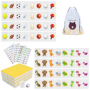 Mahjong 2 Joueurs, 65 Blocs mah-Jong 30mm, Seaside Escape Jeu Domino, Jeu de Mahjong avec DIY Autocollants, Majongue a Deux Joueurs pour Fêtes Familiales, Parties (SENLINLIN, neuf)