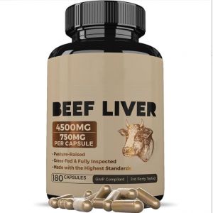 Foie de b&oelig;uf s&eacute;ch&eacute; nourri &agrave; l'herbe - Fer naturel et vitamines - Soutient la sant&eacute; globale - Faites l'exp&eacute;rience d'une force totale - Sans OGM (zjcvv, neuf)