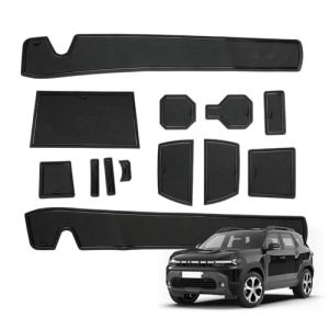 BSTW pour Dacia Duster III 2024-2026 Tapis Antid&eacute;rapants pour Dacia Duster Essential Expression Journey Extreme Tapis en Caoutchouc pour Console Centrale, Porte Verres, Rainure de Porte (Noir) (Shenzhen Lingke Electronics Co., Ltd, neuf)