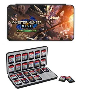 Konphat Étui pour Jeux Switch, Boîte de Rangement pour Cartouches de Jeux Nintendo Switch,Boîtier Housse de Protection Portable avec 24 Support des NS Jeux Cartes Organisateur Conteneur (Konphat EU, neuf)