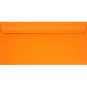 Netuno 100x enveloppe longue orange DL 110x220mm rabat droit Burano Arancio Trop 90g enveloppes élégantes décoratives de haute qualité pour cartes de vœux invitations mariage anniversaire Noël (netuno, neuf)
